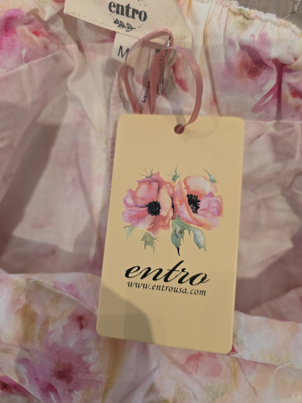 Entro Floral Pink Or Blue Ruffle Mini Skirt - Picture 6 of 11